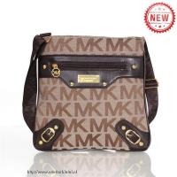 michael kors logo signature stud groot khaki crossbody zakken Tassen Outlet 2y075124